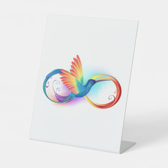 Expositor En L Colibrí arcoiris con símbolo Infinity (Anverso)