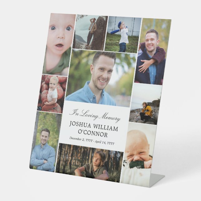 Expositor En L Collage de fotos Blanco 10 En Memoria Amante (Anverso)