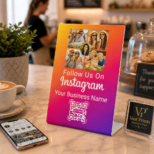 Expositor En L Collage de Fotos con Degradado Instagram Síguenos