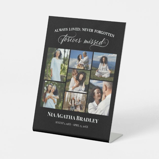 Expositor En L Collage de fotos conmemorativo elegante perdido po (Anverso)