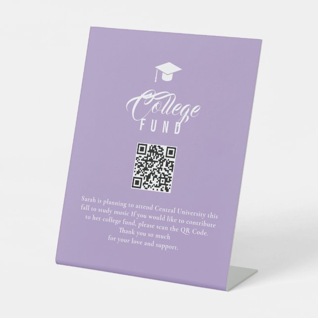 Expositor En L College Fund Modern Minimal Typography QR Code (Anverso)