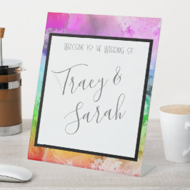 Expositor En L Color de agua de la tinta del alcohol del arcoiris