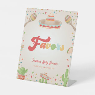 Expositor En L Colorful Groovy Fiesta Baby Shower favorece el Rót