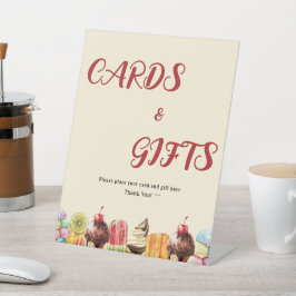 Expositor En L Colorida acuarela helado crema dulce Baby Shower