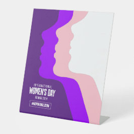 Expositor En L Coloridas caras Día Internacional de la Mujer 8 de