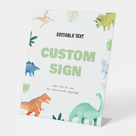 Expositor En L Colorido Fiesta Dino Dinosaurio Personalizado de c