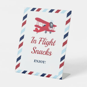 Expositor En L Comida a bordo Cumpleaños de avión Vuela el tiempo