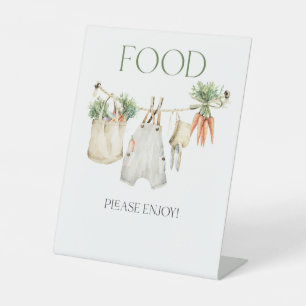 Expositor En L Comida Baby Shower de granja cultivada localmente