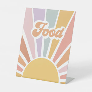 Expositor En L Comida Baby Shower Retro Sunshine Groovy
