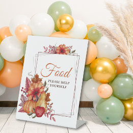 Expositor En L Comida de Baby Shower con sabor a calabaza