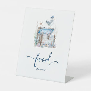 Expositor En L Comida de Baby Shower Náutico Ahoy