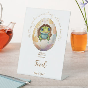 Expositor En L Comida para Baby Shower de Huevo de Lagarto Gecko