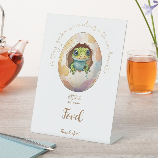 Expositor En L Comida para Baby Shower de Huevo de Lagarto Gecko  (In Situ)