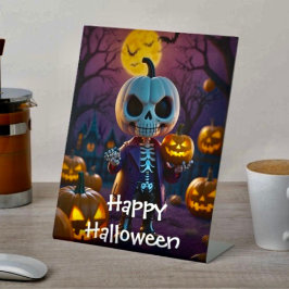 Expositor En L Compañero Esqueleto del Parche de Calabazas