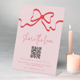 Expositor En L Comparte el código QR del Boda Love Red Bow