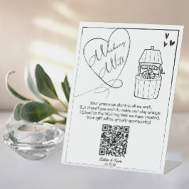 Expositor En L Comparte el Rótulo de código QR Love Wishing Well