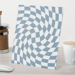 Expositor En L Comprobación de la colección de Bodas azules polvo