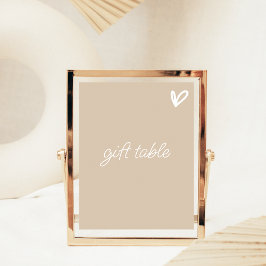 Expositor En L Compromiso con la mesa de novias Rótulo superior c