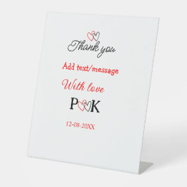 Expositor En L Con amor añadir letra de nombre de pareja gracias 