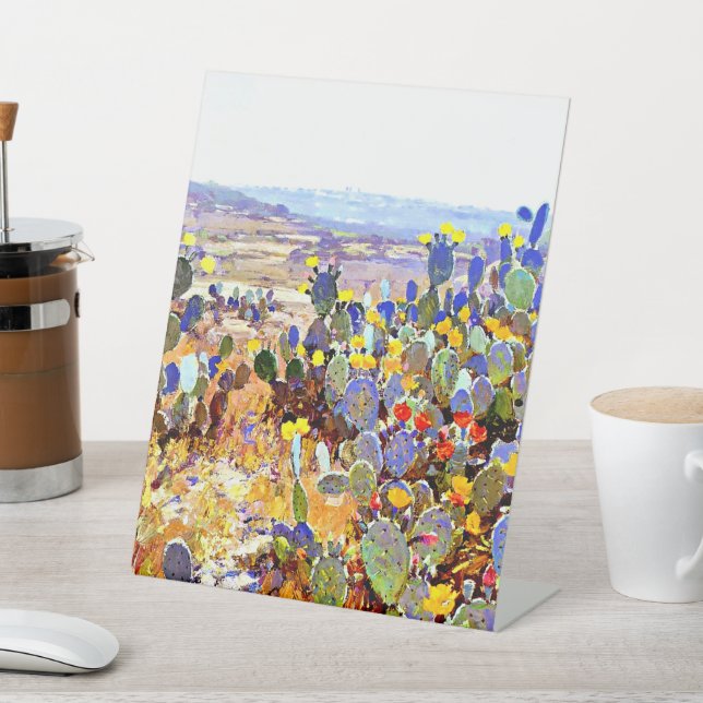 Expositor En L Con cactus, Julian Onderdonk, (In Situ)