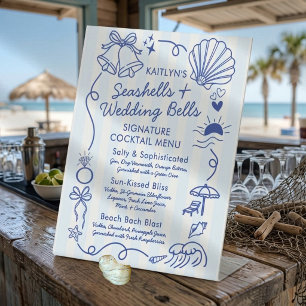 Expositor En L Conchas marinas y campanas de boda bebidas de bar 