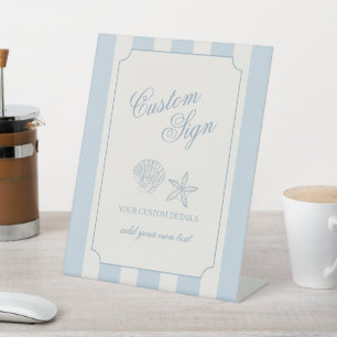 Expositor En L Conchas marinas y Campanas de Boda Letrero Persona