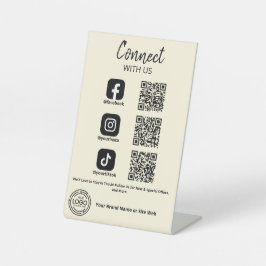 Expositor En L Conectar con nosotros código QR de Social Media