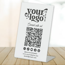 Expositor En L Conectar con nosotros Social Media QR Code White