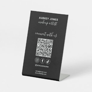 Expositor En L Conectarse con nosotros Social Media Qr Code Rótul