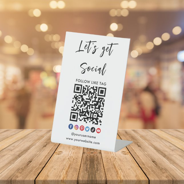 Expositor En L Conectarse Con Us Qr Code Professional Blanco (Subido por el creador)