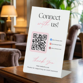Expositor En L Conéctese con nosotros Código QR de redes sociales