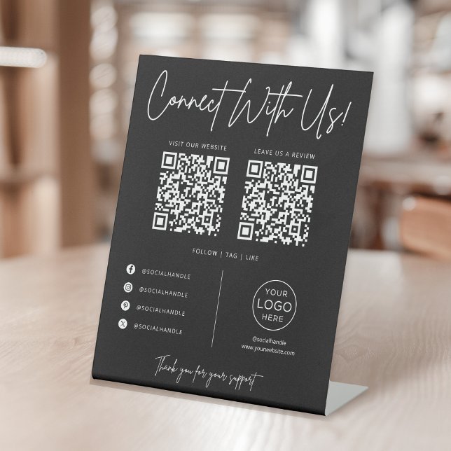 Expositor En L Conéctese con nosotros Código QR de redes sociales (Subido por el creador)