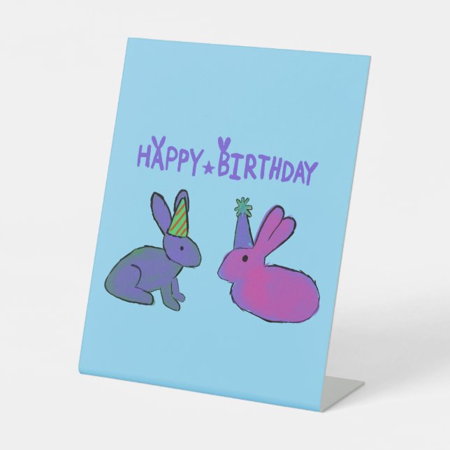 Expositor En L Conejito de cumpleaños (Anverso)