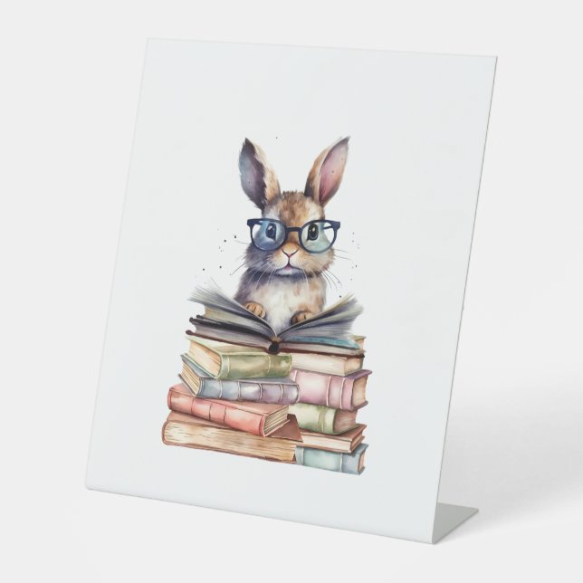 Expositor En L Conejito de lecturas con lentes Libros De Librería (Anverso)