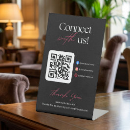 Expositor En L Connect With Us Social Media QR Code Business 