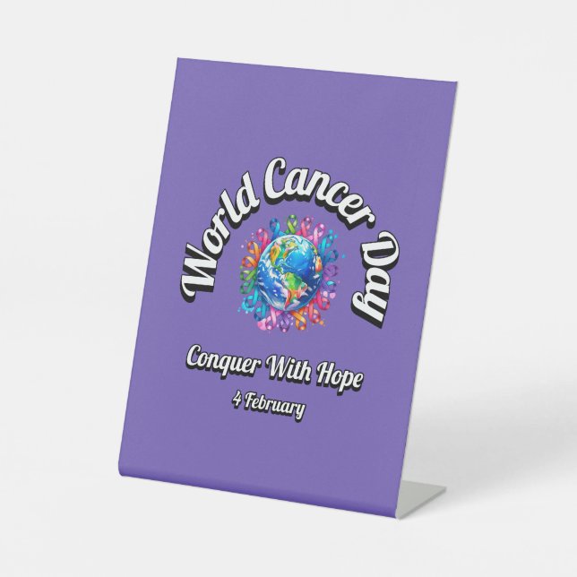 Expositor En L Conquistar Con Esperanza. Día Mundial del Cáncer. (Anverso)