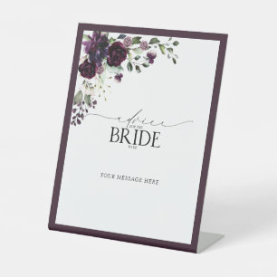 Expositor En L Consejos Florales De Pluma Púrpura Para La Novia