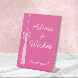 Expositor En L Consejos y deseos Coquette Bow Grad Tassel rosa