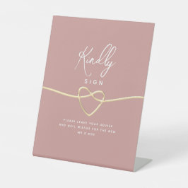 Expositor En L Consejos y deseos del Boda Rosa polvoriento