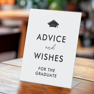 Expositor En L Consejos y Deseos Modernos de Graduación en Blanco