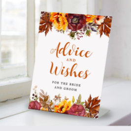 Expositor En L Consejos y deseos temáticos otoñales Rótulo Pedest