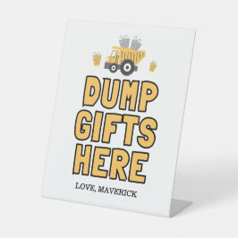 Expositor En L Construcción Niños amarillos Dump Camión Cumpleaño