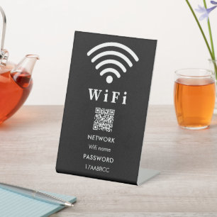 Expositor En L Contraseña de código QR Wifi Escanear Para Conec