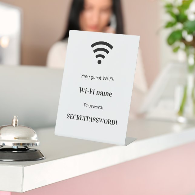 Expositor En L Contraseña de la red wifi del cliente invitado  (Subido por el creador)