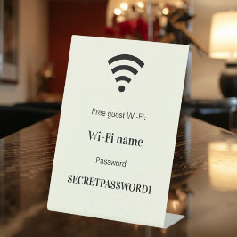 Expositor En L Contraseña de la red wifi del cliente invitado mar