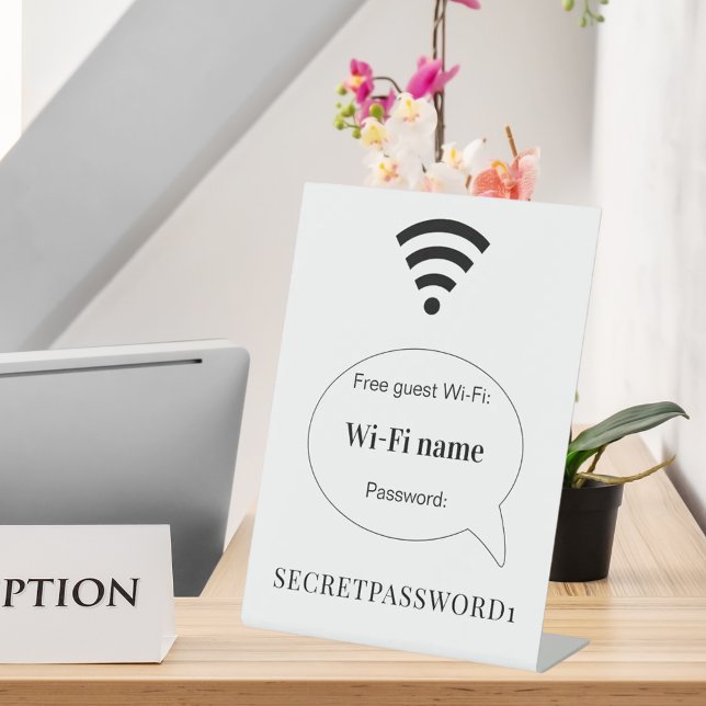 Expositor En L Contraseña de la red wifi para clientes invitados  (Subido por el creador)