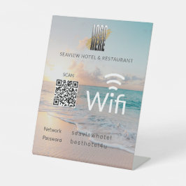 Expositor En L Contraseña de red de logotipos de códigos QR para