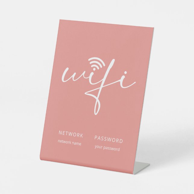 Expositor En L Contraseña de red de secuencia de comandos WiFi mo (Anverso)