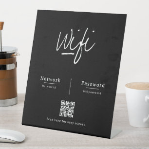 Expositor En L Contraseña de red inalámbrica de código QR Minimal