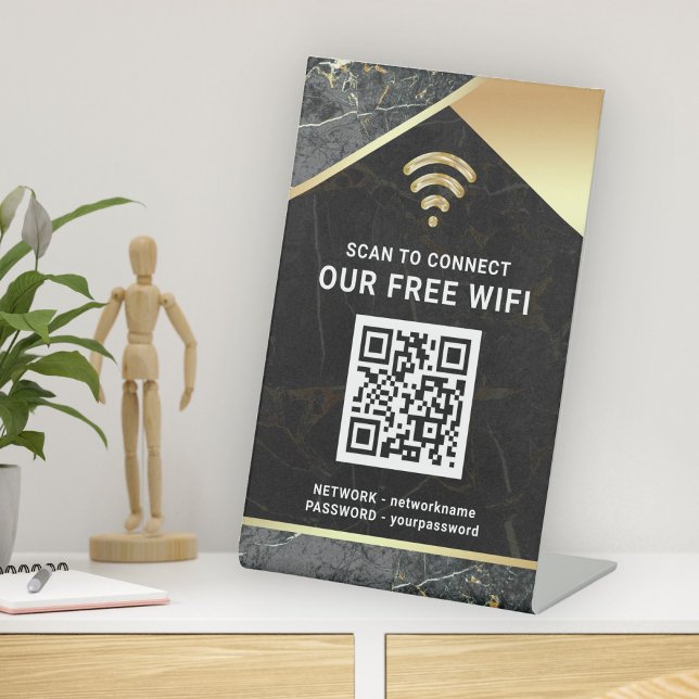 Expositor En L Contraseña de red inalámbrica de código QR persona (Subido por el creador)